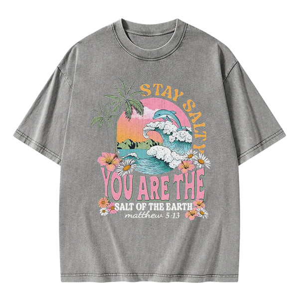 Stay Salty Christian Washed T-Shirt