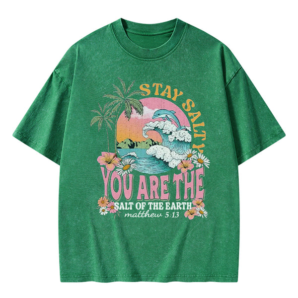 Stay Salty Christian Washed T-Shirt