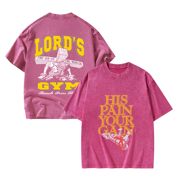 GC-WTS0805 Lord's Gym Christian Washed T-Shirt