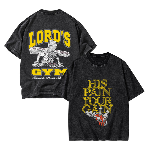 GC-WTS0805 Lord's Gym Christian Washed T-Shirt