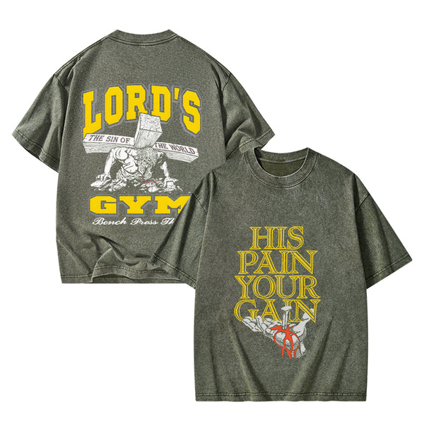 GC-WTS0805 Lord's Gym Christian Washed T-Shirt