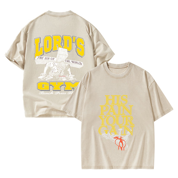 GC-WTS0805 Lord's Gym Christian Washed T-Shirt