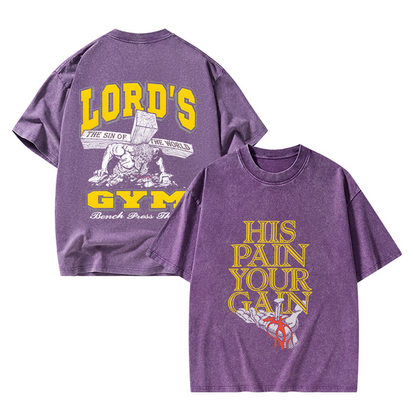 GC-WTS0805 Lord's Gym Christian Washed T-Shirt