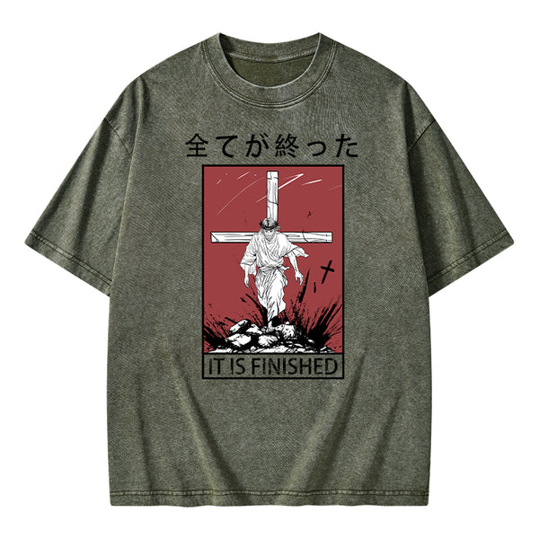 It Is Finished Christian Washed T-Shirt
