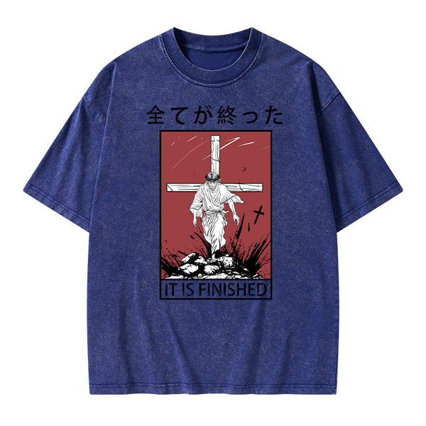 It Is Finished Christian Washed T-Shirt