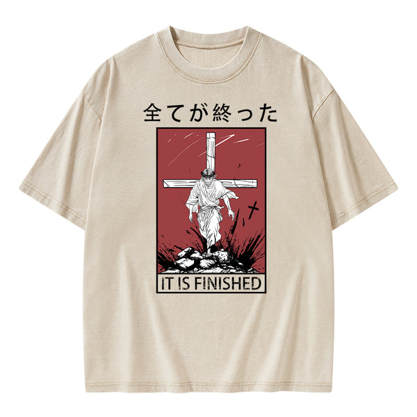It Is Finished Christian Washed T-Shirt