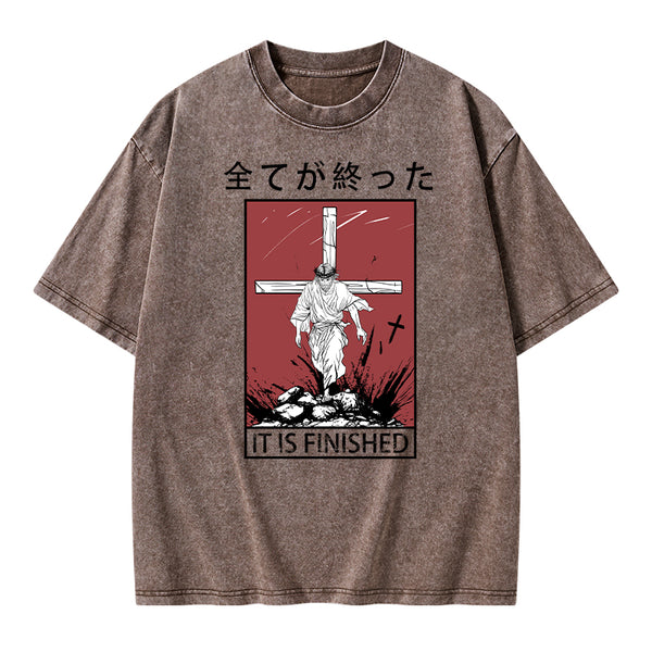 It Is Finished Christian Washed T-Shirt