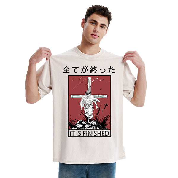 It Is Finished Christian Washed T-Shirt
