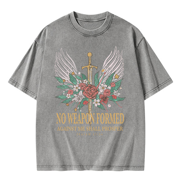 No Weapon Formed Christian Washed T-Shirt