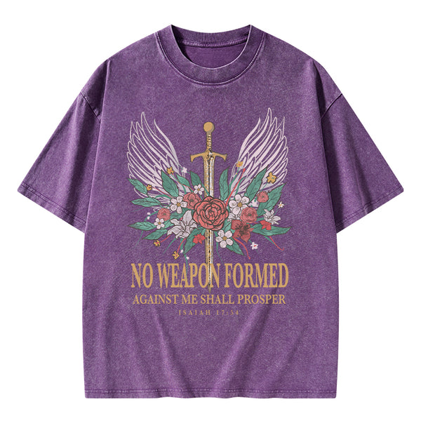 No Weapon Formed Christian Washed T-Shirt