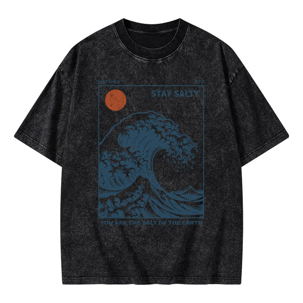 GC-WTS0979 You Are The Salt Of The Earth Christian Washed T-Shirt