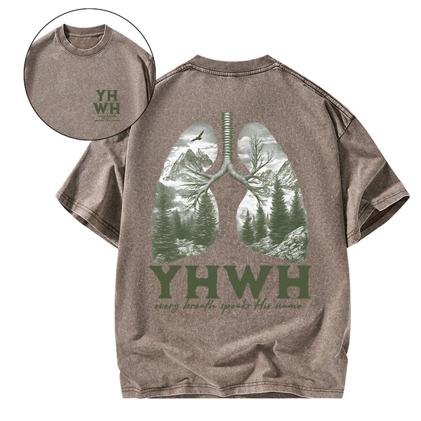 GC-WTS1006 YHWH Christian Washed T-Shirt
