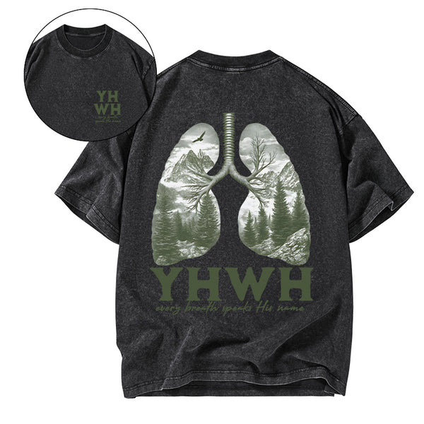 GC-WTS1006 YHWH Christian Washed T-Shirt