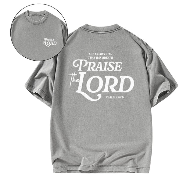 Praise The Lord Christian Washed T-Shirt