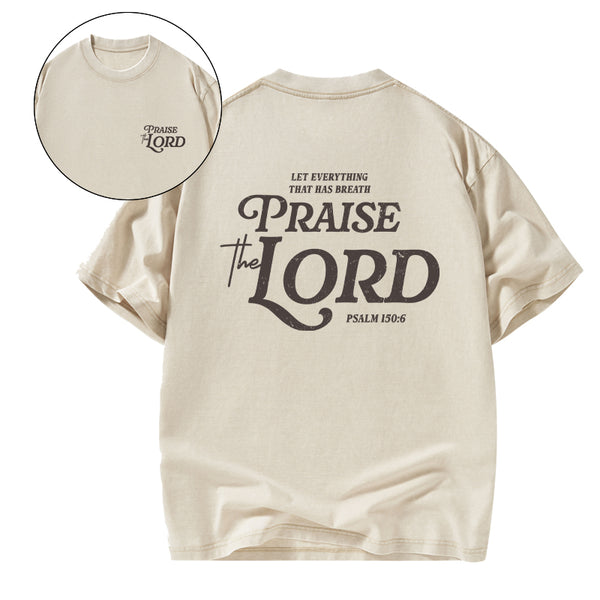 Praise The Lord Christian Washed T-Shirt