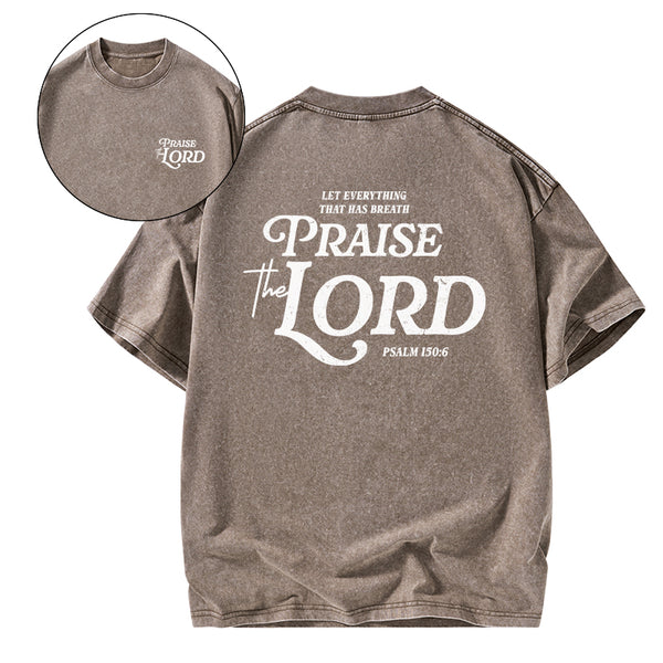 Praise The Lord Christian Washed T-Shirt
