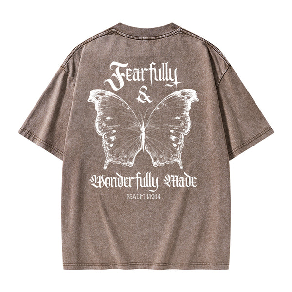 Fearfully And Wonderfully Christian Washed T-Shirt