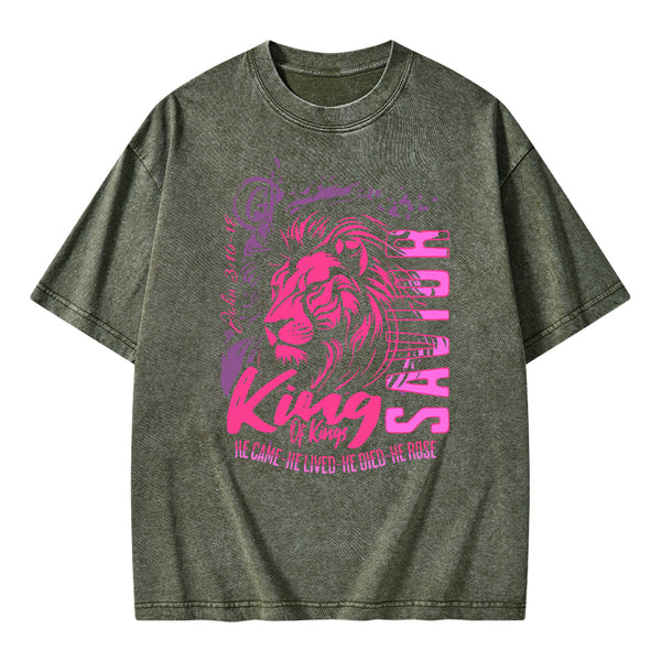 King Of Kings Christian Washed T-Shirt