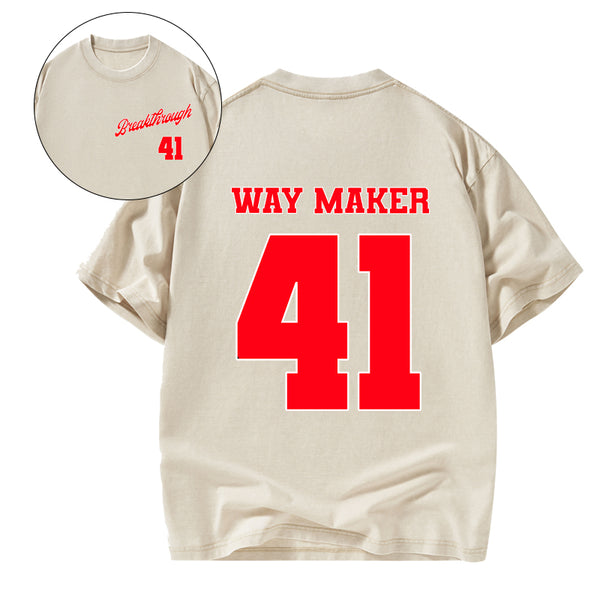Way Maker Christian Washed T-Shirt