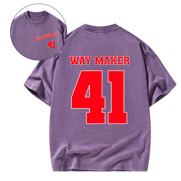 Way Maker Christian Washed T-Shirt