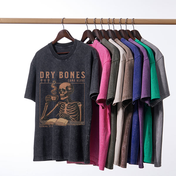 Dry Bones Come Alive Christian Washed T-Shirt