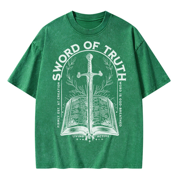 Sword Of Truth Christian Washed T-Shirt