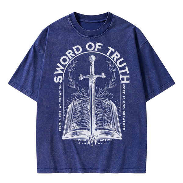 Sword Of Truth Christian Washed T-Shirt