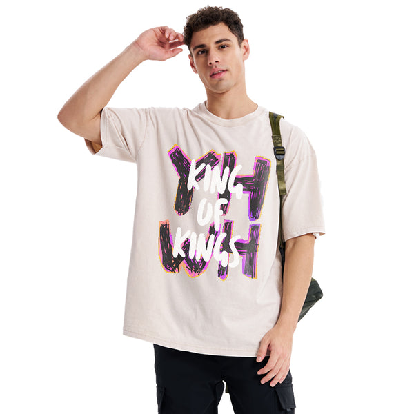 GC-WTS1252 King Of Kings Christian Washed T-Shirt