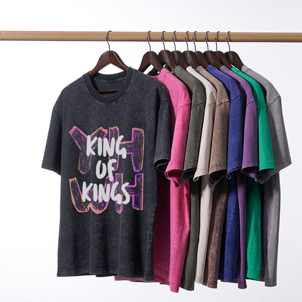 GC-WTS1252 King Of Kings Christian Washed T-Shirt