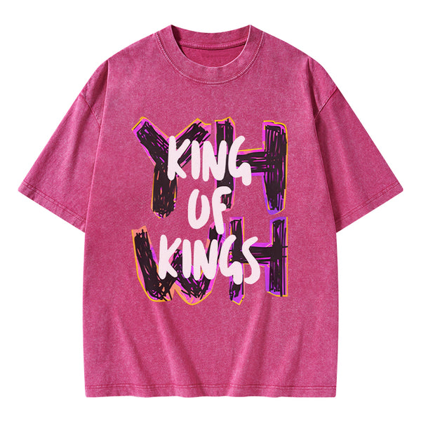 GC-WTS1252 King Of Kings Christian Washed T-Shirt