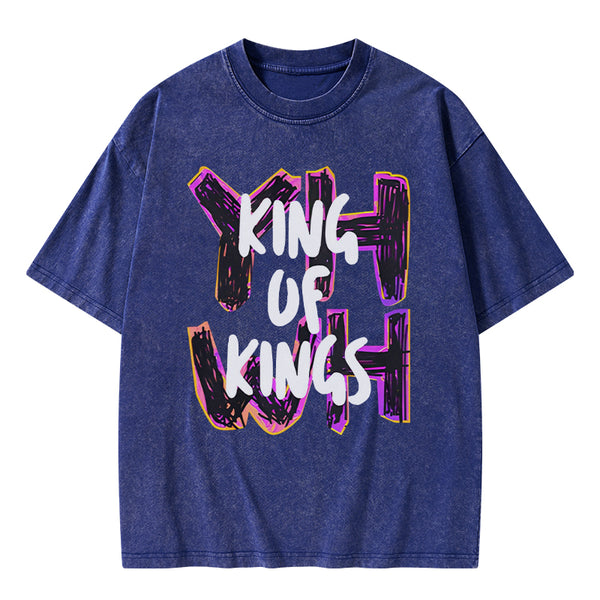 GC-WTS1252 King Of Kings Christian Washed T-Shirt