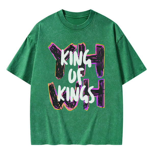 GC-WTS1252 King Of Kings Christian Washed T-Shirt