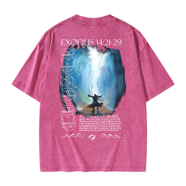 Moses Parting Sea Washed T-Shirt