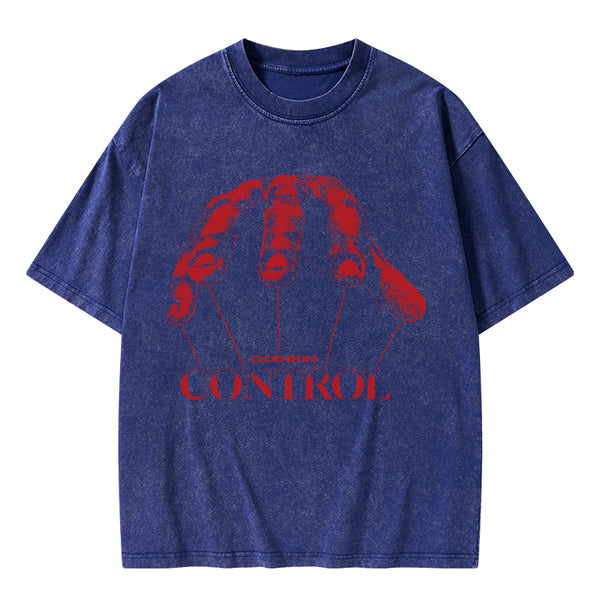 God Is In Control Christian Washed T-Shirt