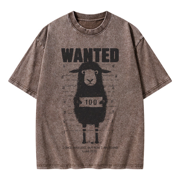 GC-WTS1311 I Once Was Lost But Now I Am Found Christian Washed T-Shirt