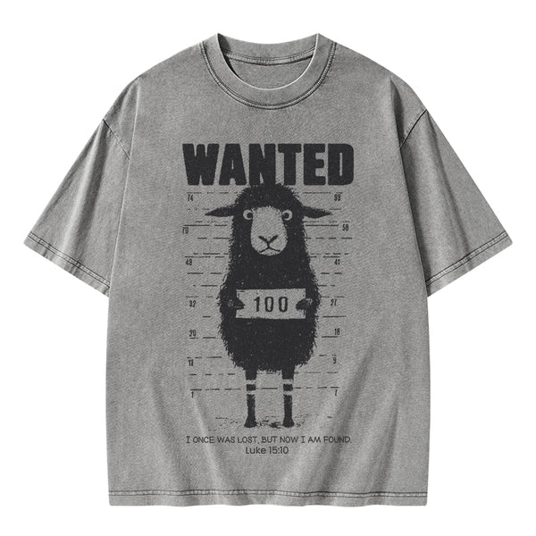 GC-WTS1311 I Once Was Lost But Now I Am Found Christian Washed T-Shirt