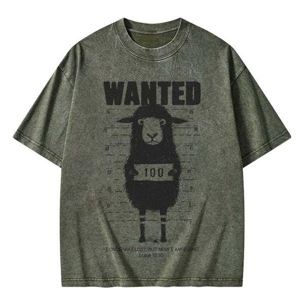 GC-WTS1311 I Once Was Lost But Now I Am Found Christian Washed T-Shirt