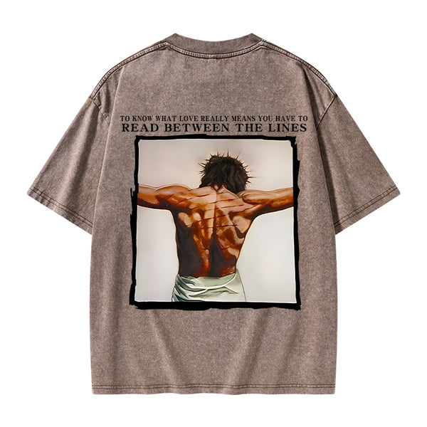 GC-WTS1440 To Know What Love Really Means You Have To Read Between The Lines Chrsitian Washed T-Shirt