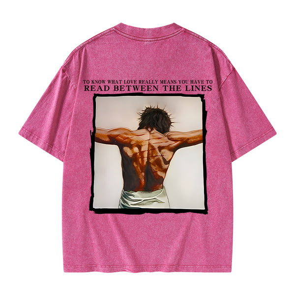 GC-WTS1440 To Know What Love Really Means You Have To Read Between The Lines Chrsitian Washed T-Shirt
