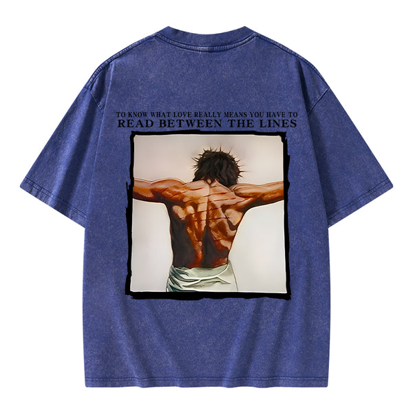 GC-WTS1440 To Know What Love Really Means You Have To Read Between The Lines Chrsitian Washed T-Shirt
