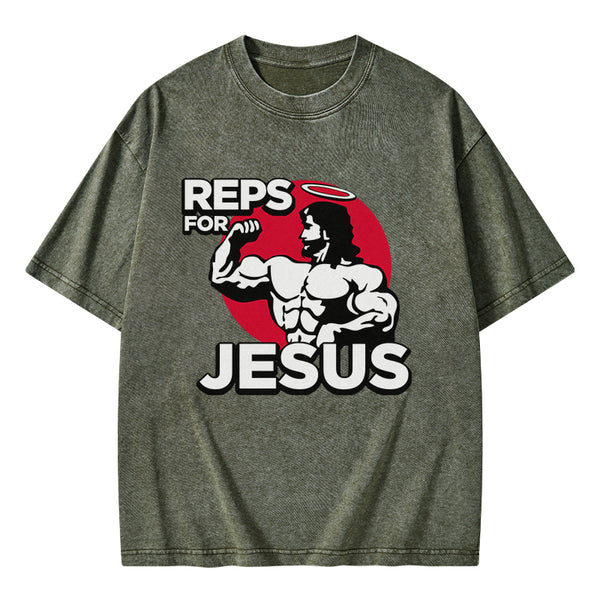 Reps For Jesus Christian Washed T-Shirt