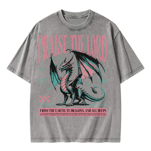 Praise The Lord Christian Washed T-Shirt