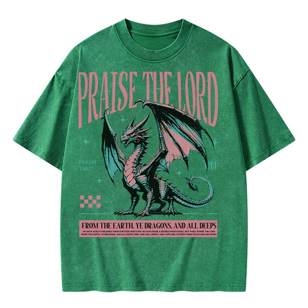 Praise The Lord Christian Washed T-Shirt