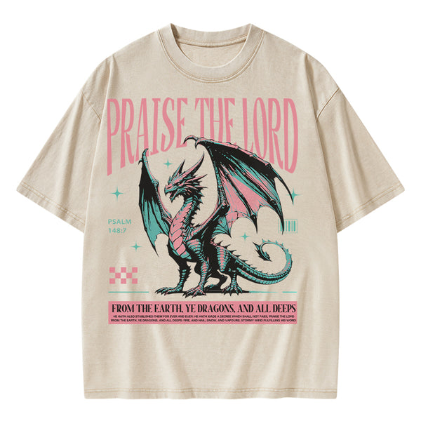 Praise The Lord Christian Washed T-Shirt
