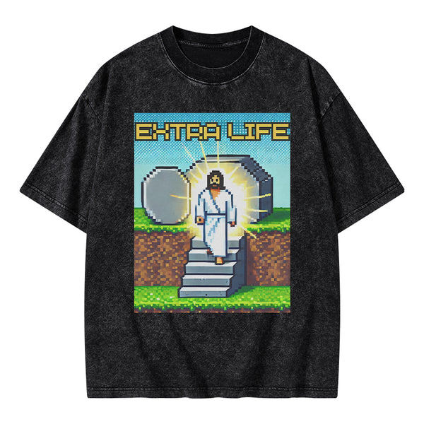 GC-WTS1543 Extra Life Christian Washed T-Shirt