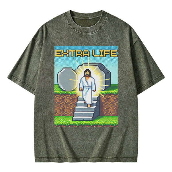 GC-WTS1543 Extra Life Christian Washed T-Shirt