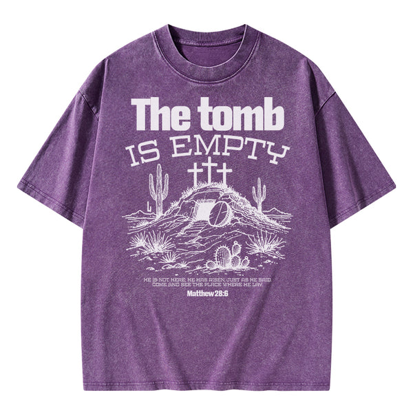 The Tomb Is Empty Christian Washed T-Shirt