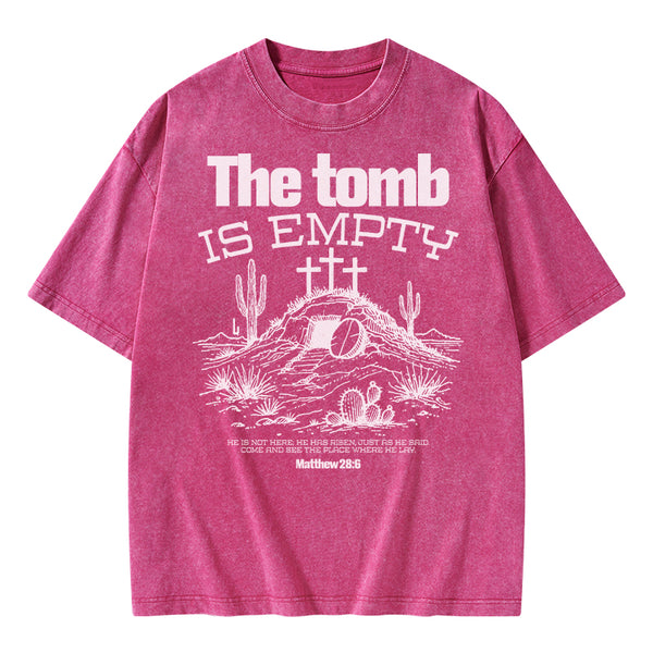 The Tomb Is Empty Christian Washed T-Shirt