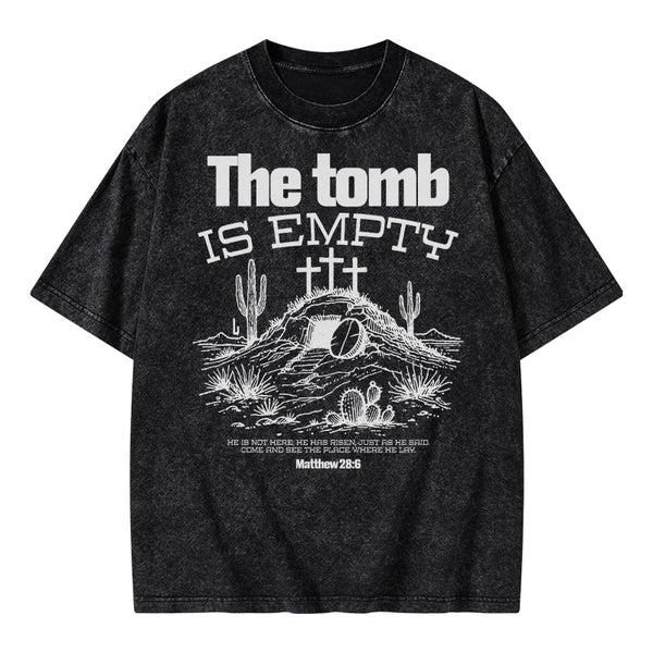 The Tomb Is Empty Christian Washed T-Shirt