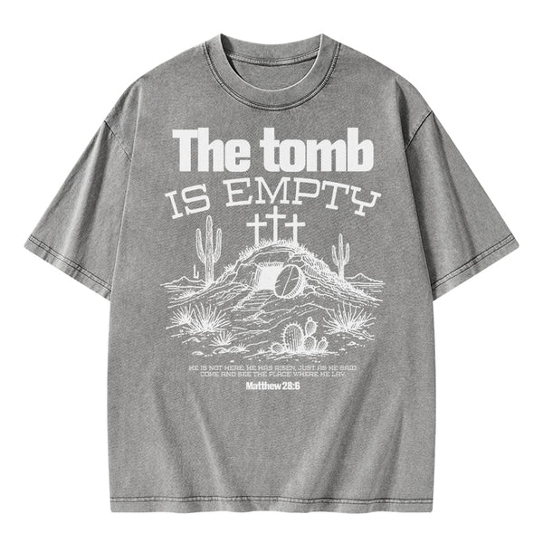 The Tomb Is Empty Christian Washed T-Shirt